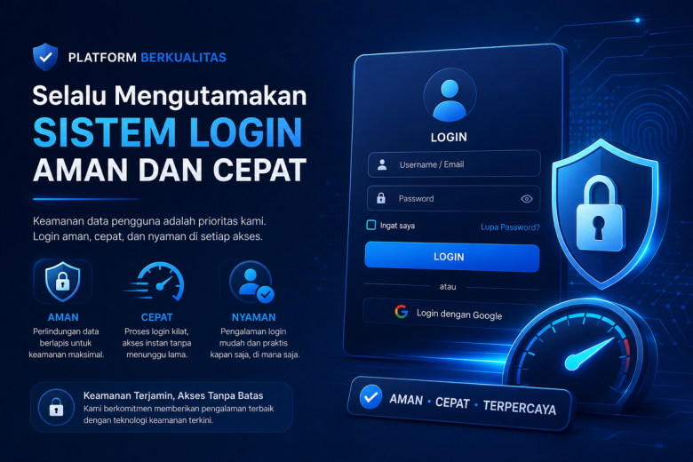 Platform Berkualitas Selalu Mengutamakan Sistem Login Aman dan Cepat